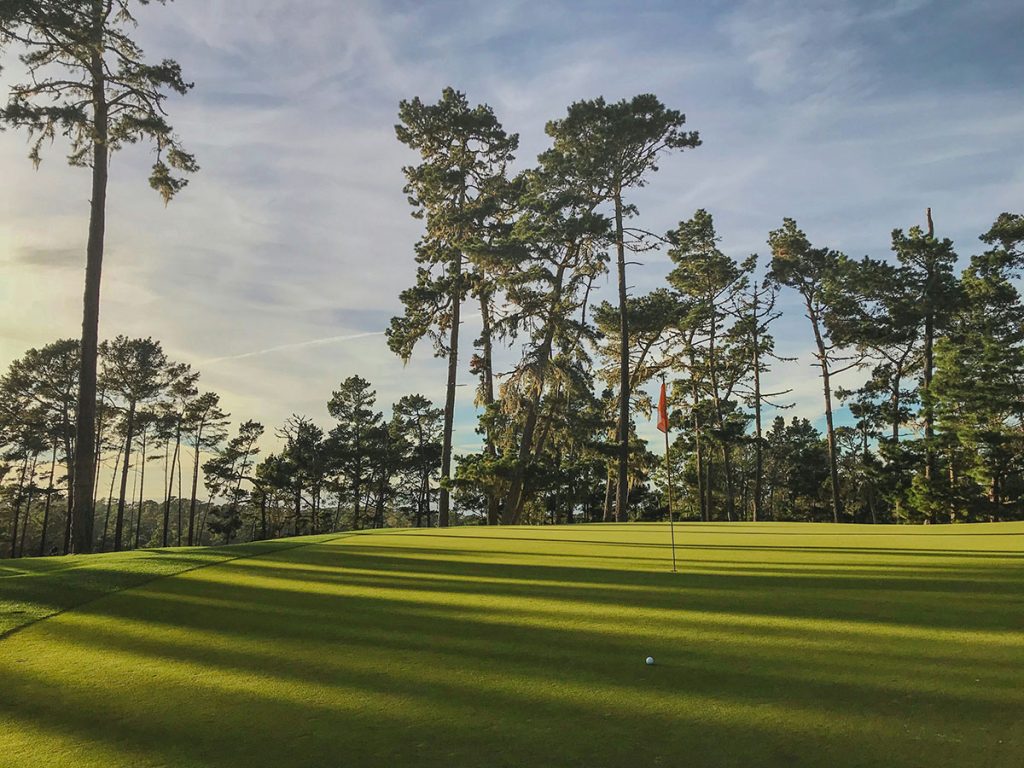 Panoramic view of a lush green golf course at Ames Golf & Country Club. Smooth