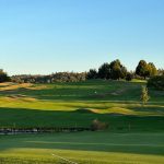 Panoramic view of a lush green golf course at Scottsdale Country Club Golf Course. Smooth