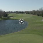 green grass with the flag in the hole.