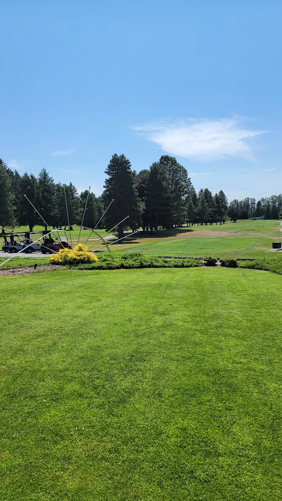 Panoramic view of a lush green golf course at Auburn Golf Course. Smooth