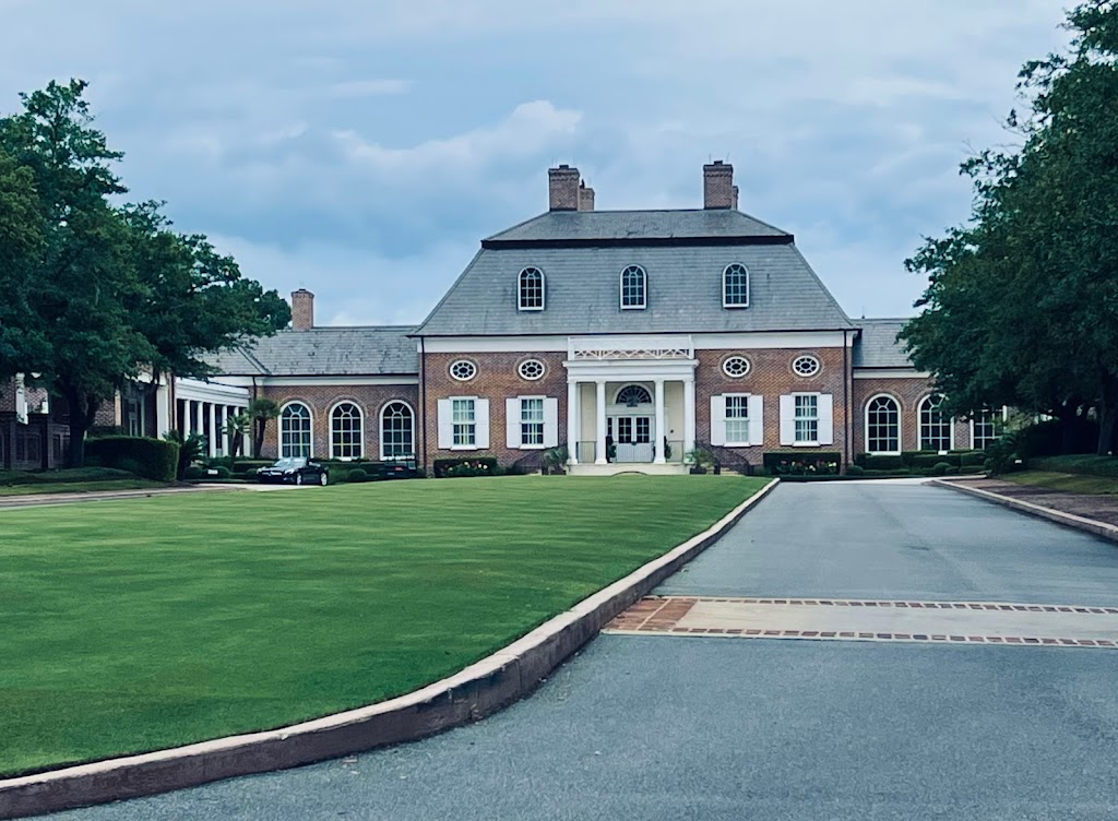 Panoramic view of a lush green golf course at Berkeley Hall Golf Club. Smooth