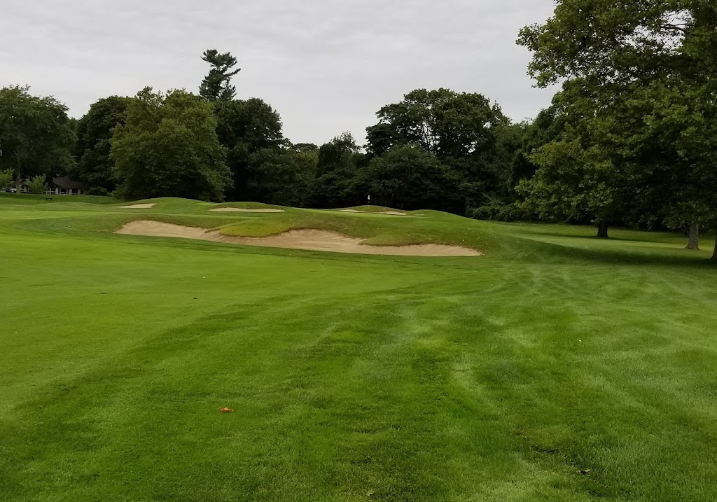Panoramic view of a lush green golf course at Black Hall Club. Smooth