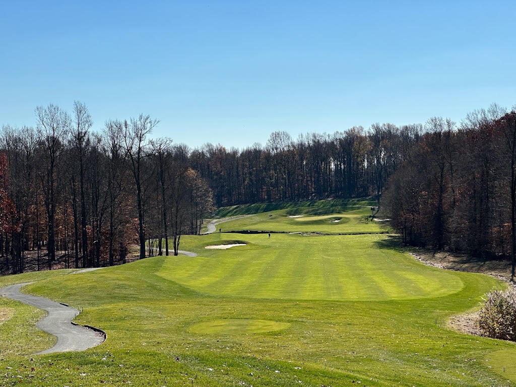 Panoramic view of a lush green golf course at Bulle Rock Golf Course. Smooth