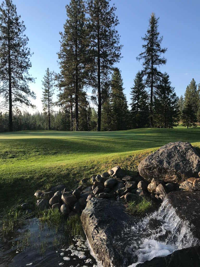 Panoramic view of a lush green golf course at Cabinet View Golf Club. Smooth