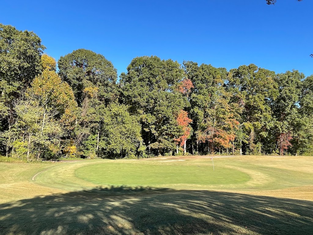 Panoramic view of a lush green golf course at Centennial Golf Course. Smooth