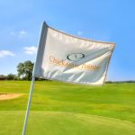 green grass with the flag in the hole.
