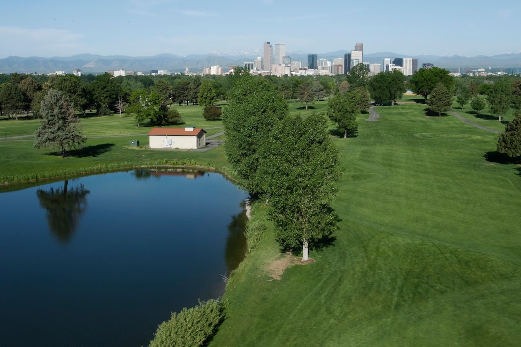 Panoramic view of a lush green golf course at City Park Golf Course. Smooth