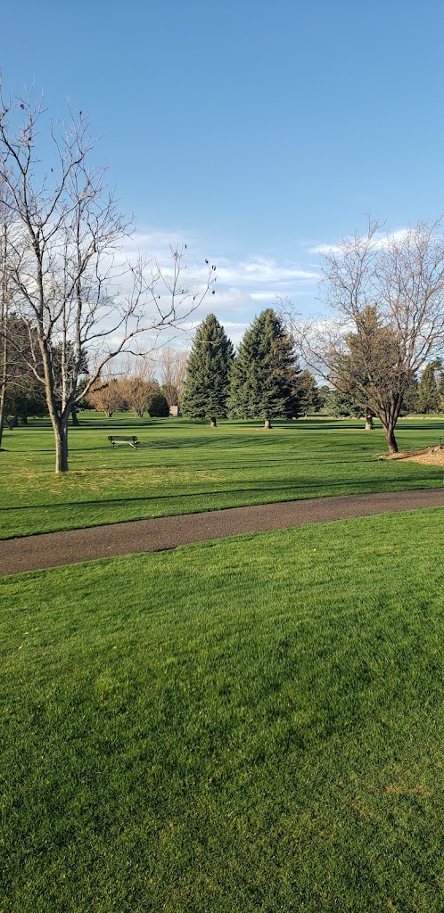 Panoramic view of a lush green golf course at Collindale Golf Course. Smooth