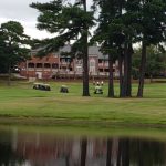 Panoramic view of a lush green golf course at Conway Country Club. Smooth