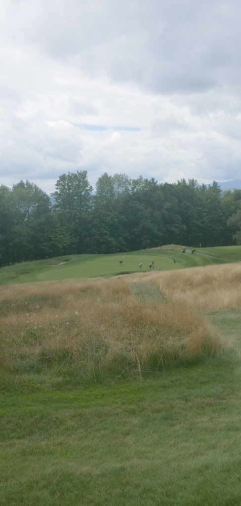 Panoramic view of a lush green golf course at Country Club of Barre. Smooth