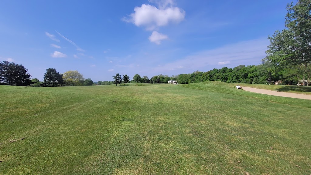 Panoramic view of a lush green golf course at Culver Academies Golf Course. Smooth