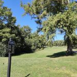 Panoramic view of a lush green golf course at Cypress Ridge Golf Course. Smooth