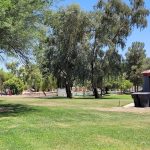 Panoramic view of a lush green golf course at Dave White Municipal Golf Course. Smooth