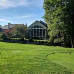 Panoramic view of a lush green golf course at Delaware Golf Club. Smooth