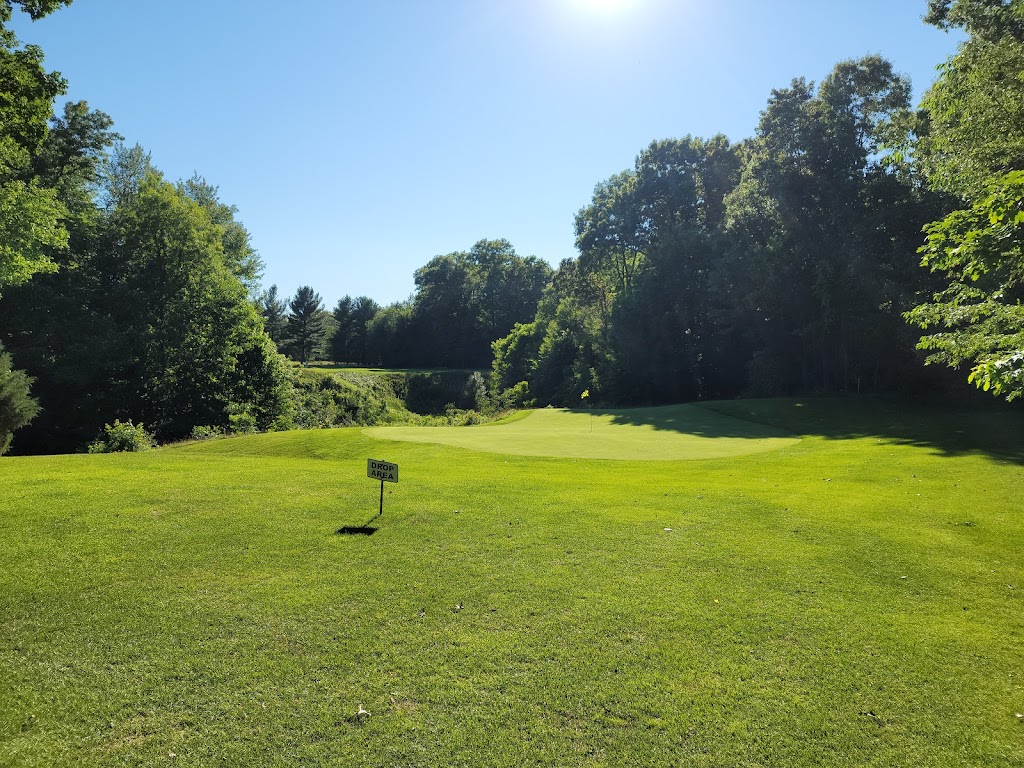 Panoramic view of a lush green golf course at Diamond Springs Golf Course. Smooth
