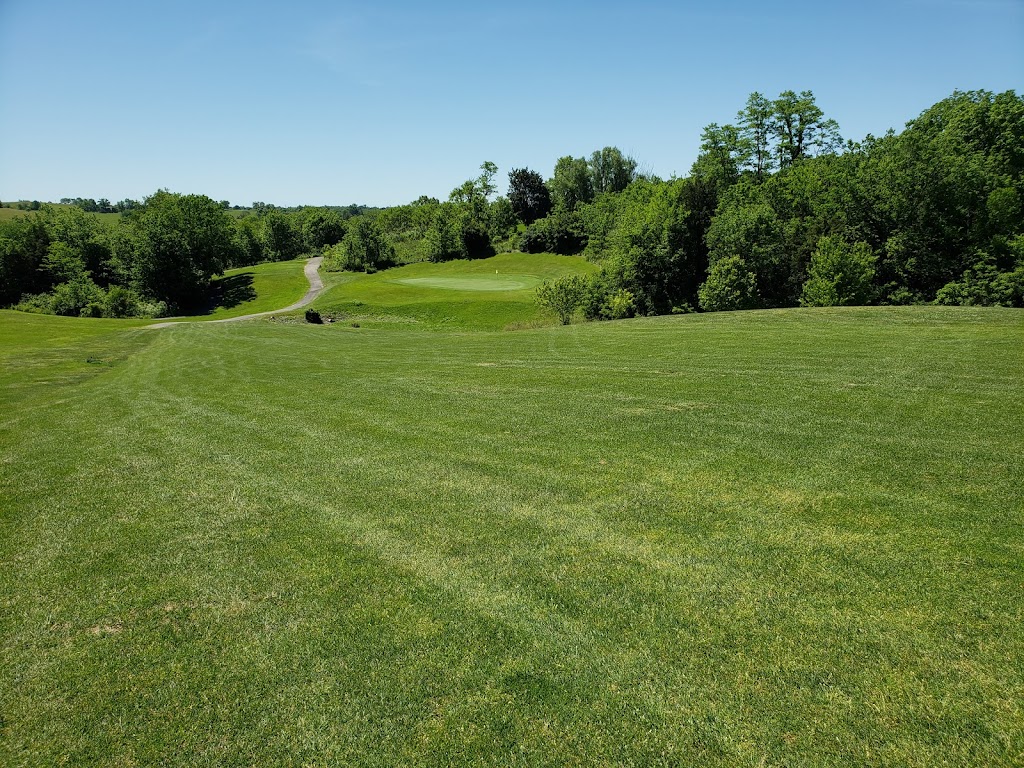 Panoramic view of a lush green golf course at Dix River Golf Course. Smooth