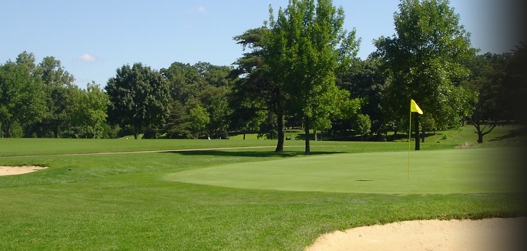 Panoramic view of a lush green golf course at Donald Ross Golf Club. Smooth