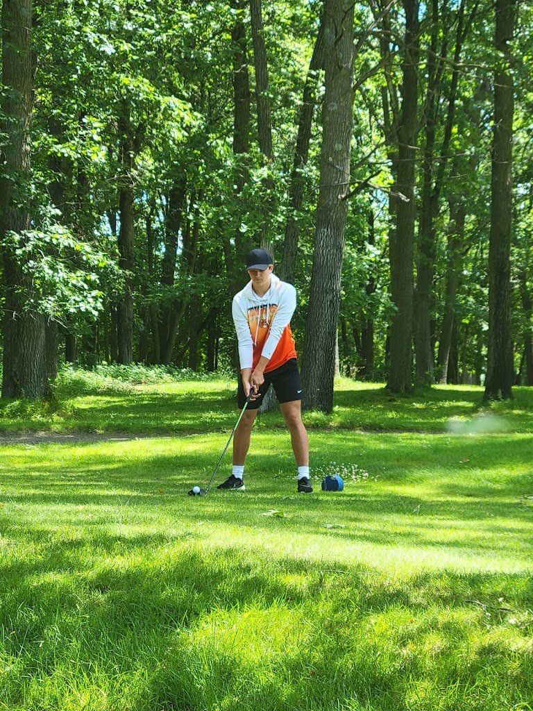Panoramic view of a lush green golf course at Double Eagle Golf & Grille. Smooth