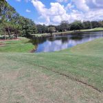 Panoramic view of a lush green golf course at Dubsdread Golf Course. Smooth