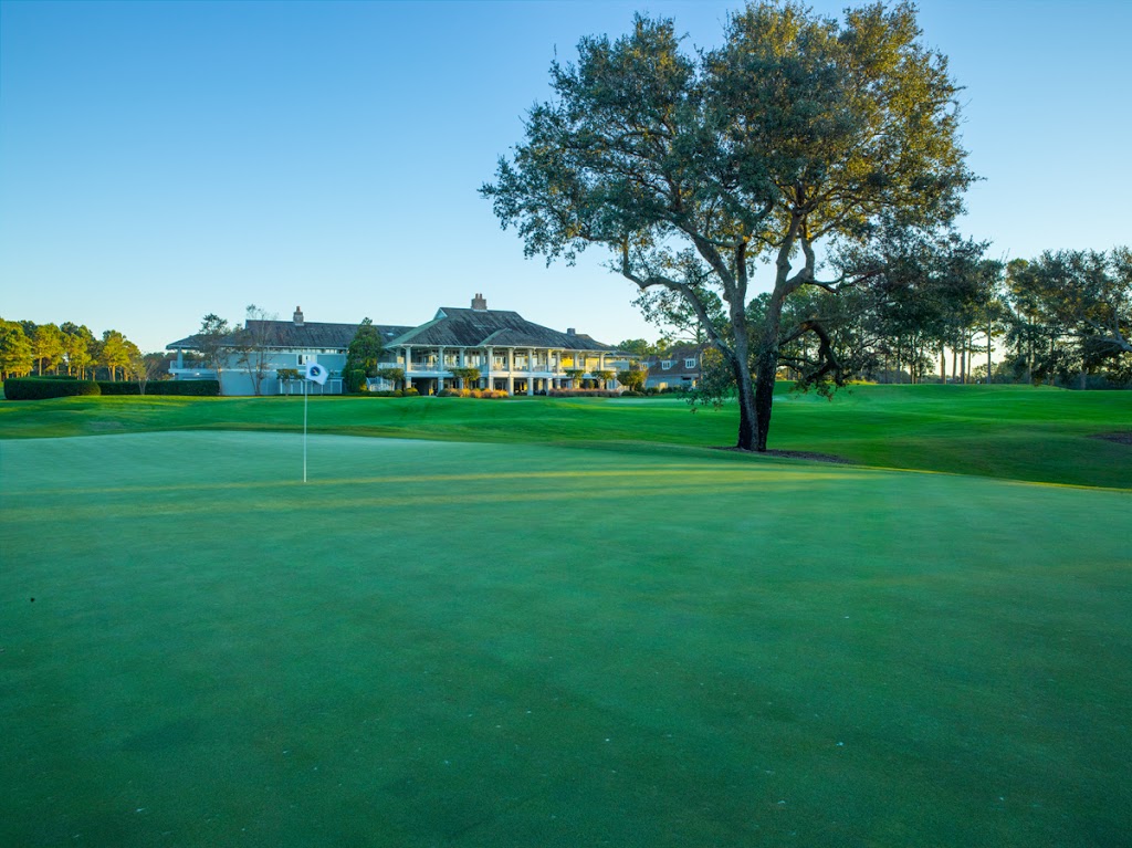 green grass with the flag in the hole.