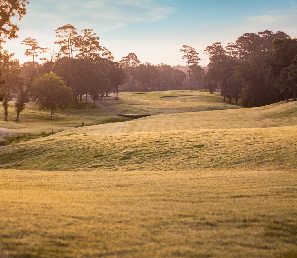 Panoramic view of a lush green golf course at Eagle Pointe Golf Club. Smooth