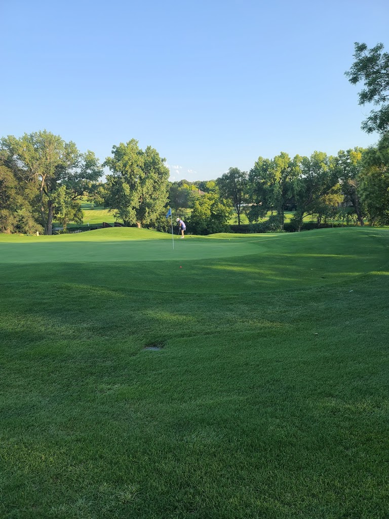 Panoramic view of a lush green golf course at Eagle Run Golf Course. Smooth