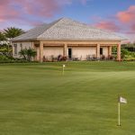 green grass with the flag in the hole.