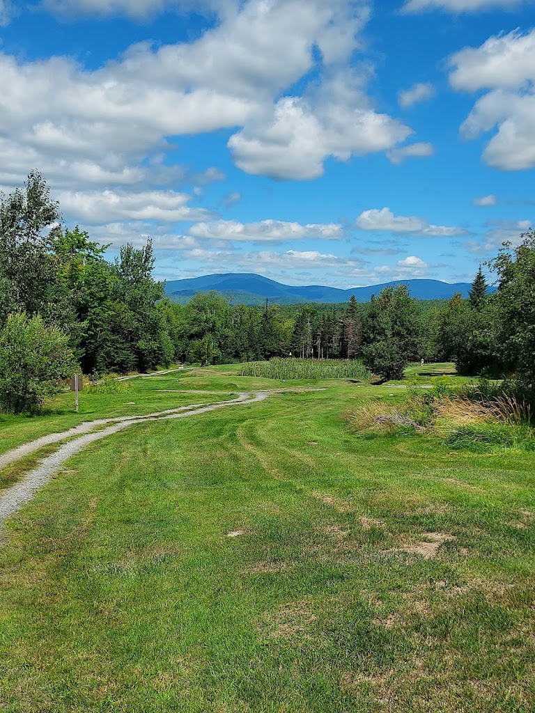 Panoramic view of a lush green golf course at Evergreen Golf Club. Smooth