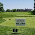 green grass with the flag in the hole.