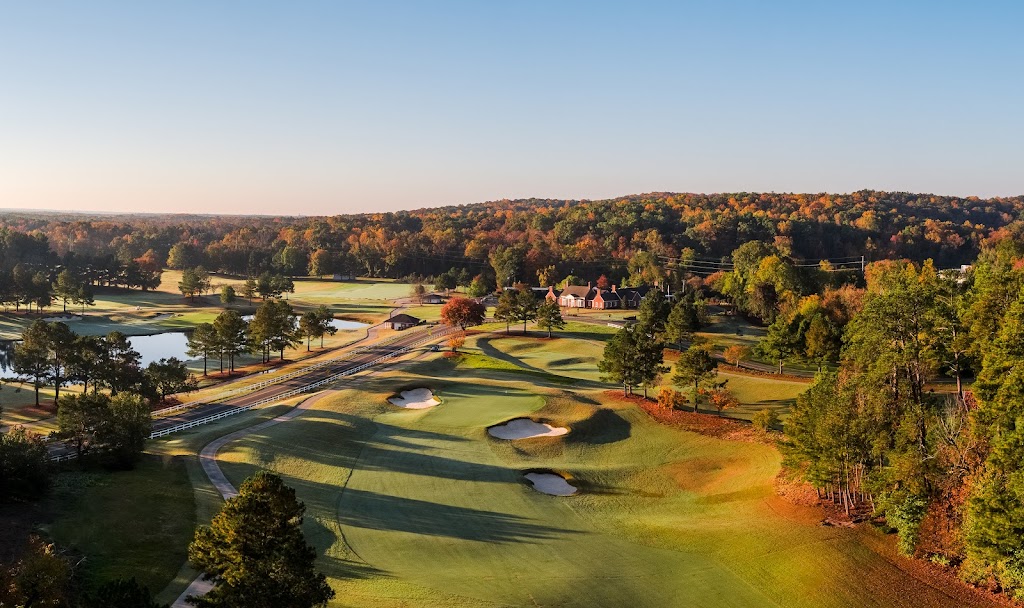 Panoramic view of a lush green golf course at Finley Golf Club. Smooth