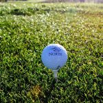 green grass with the flag in the hole.