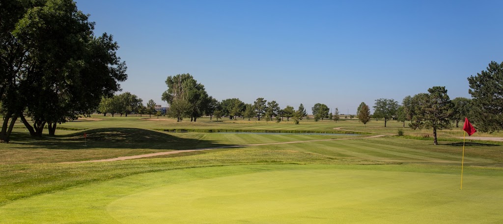 Panoramic view of a lush green golf course at Forbes Golf Course. Smooth