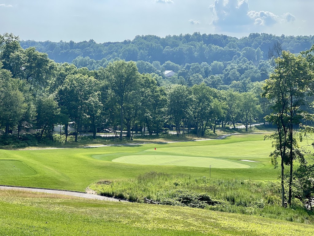 Panoramic view of a lush green golf course at Francis A. Byrne Golf Course. Smooth