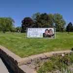 green grass with the flag in the hole.