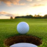 Panoramic view of a lush green golf course at Galla Creek Golf Course & Country Club. Smooth