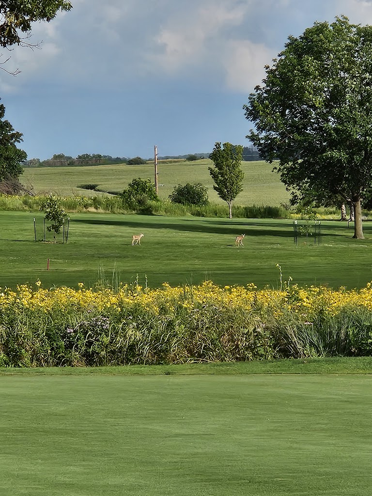Panoramic view of a lush green golf course at Gardner Golf Course. Smooth