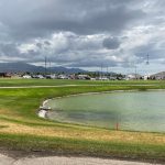 Panoramic view of a lush green golf course at Glenmoor Golf Club. Smooth