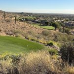 green grass with the flag in the hole.