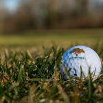 green grass with the flag in the hole.