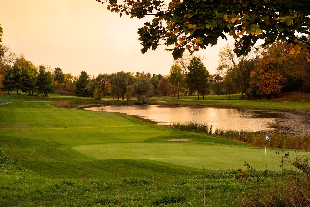 Panoramic view of a lush green golf course at Harrison Hills Golf Club. Smooth