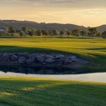 Panoramic view of a lush green golf course at Hillsview Golf Club. Smooth
