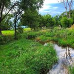 Panoramic view of a lush green golf course at Indian Meadows Golf Course. Smooth