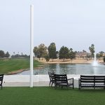 Panoramic view of a lush green golf course at Ironwood Golf Club. Smooth