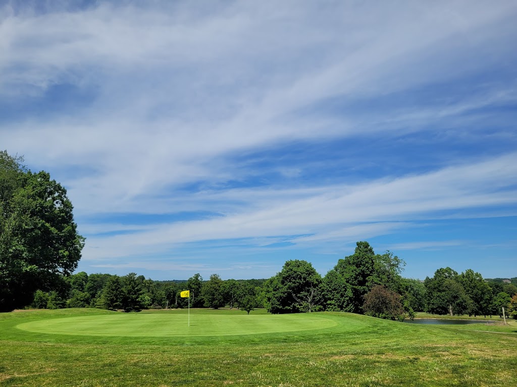 Panoramic view of a lush green golf course at Ironwood Golf Course. Smooth