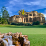 Panoramic view of a lush green golf course at Juliette Falls Golf Course and Community. Smooth