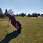 green grass with the flag in the hole.