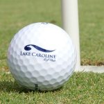 Panoramic view of a lush green golf course at Lake Caroline Golf Club. Smooth