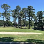 Panoramic view of a lush green golf course at Lake Marion Golf Course. Smooth