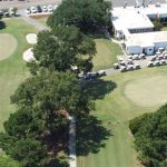 green grass with the flag in the hole.