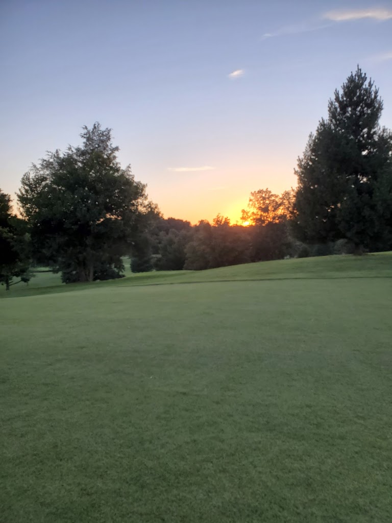 Panoramic view of a lush green golf course at Lincoln Trail Golf Course. Smooth